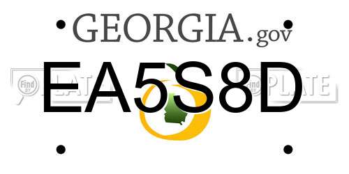 EA5S8D Georgia License Plate