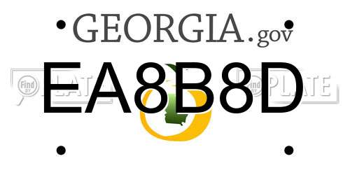 EA8B8D Georgia License Plate