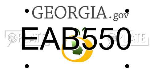 EAB550 Georgia License Plate