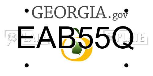 EAB55Q Georgia License Plate