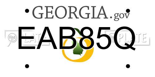 EAB85Q Georgia License Plate