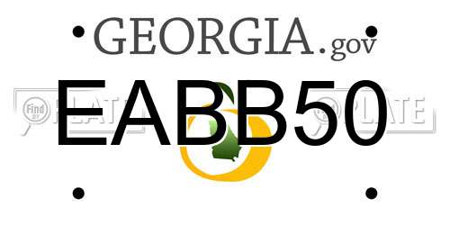 EABB50 Georgia License Plate