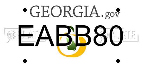 EABB80 Georgia License Plate