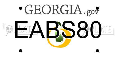 EABS80 Georgia License Plate