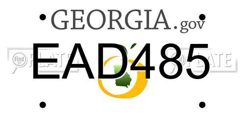 EAD485 Georgia License Plate