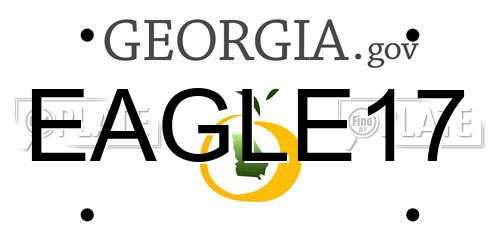 EAGLE17 Georgia License Plate