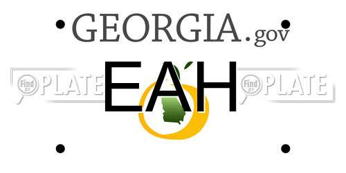 EAH Georgia License Plate