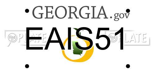 EAIS51 Georgia License Plate