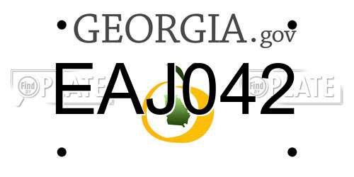 EAJ042 Georgia License Plate