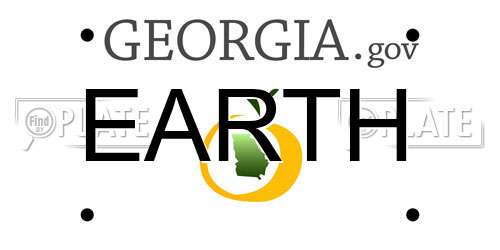 EARTH Georgia License Plate