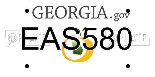 EAS580 Georgia License Plate