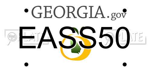 EASS50 Georgia License Plate