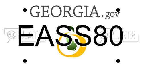 EASS80 Georgia License Plate