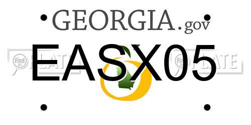 EASX05 Georgia License Plate