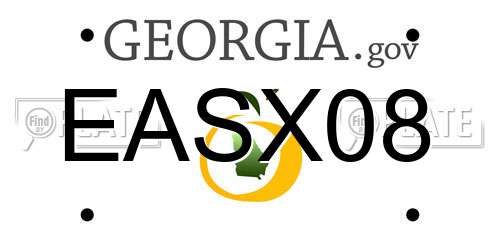 EASX08 Georgia License Plate