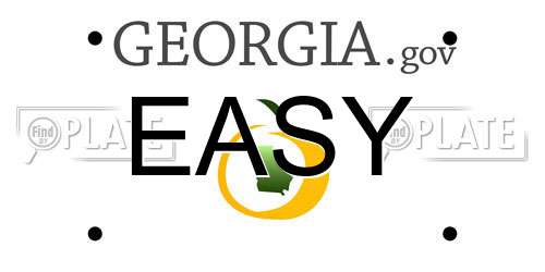 EASY Georgia License Plate