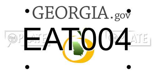EAT004 Georgia License Plate