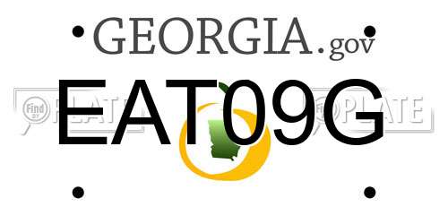 EAT09G Georgia License Plate