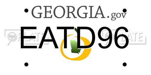EATD96 Georgia License Plate