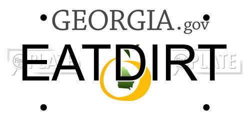 EATDIRT Georgia License Plate