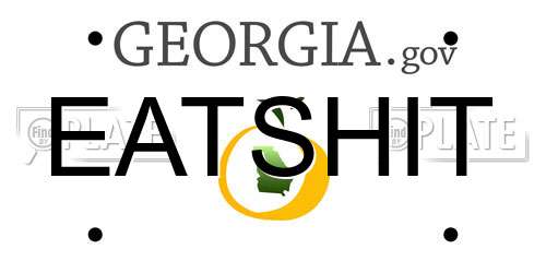 EATSHIT Georgia License Plate