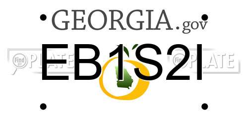 EB1S2I Georgia License Plate
