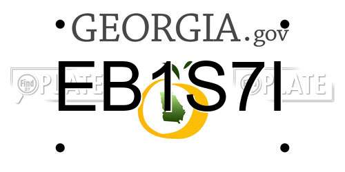 EB1S7I Georgia License Plate
