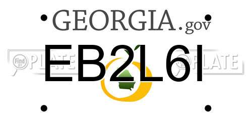 EB2L6I Georgia License Plate