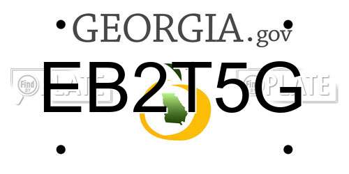 EB2T5G Georgia License Plate