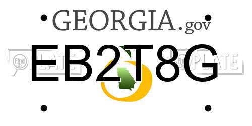 EB2T8G Georgia License Plate