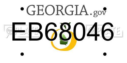 EB68046 Georgia License Plate