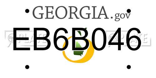 EB6B046 Georgia License Plate
