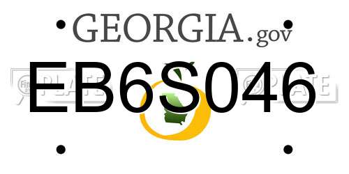 EB6S046 Georgia License Plate
