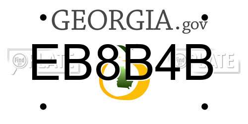 EB8B4B Georgia License Plate