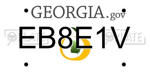 EB8E1V Georgia License Plate