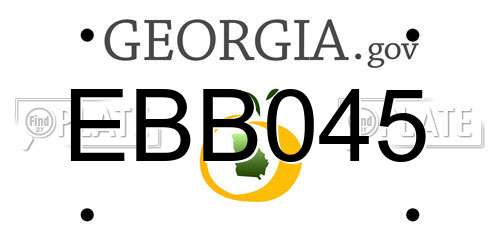 EBB045 Georgia License Plate