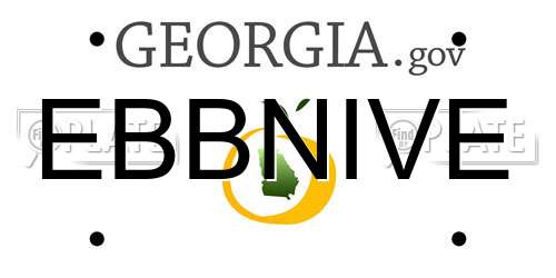 EBBNIVE Georgia License Plate