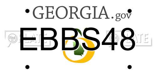 EBBS48 Georgia License Plate