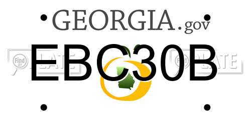 EBC30B Georgia License Plate