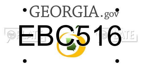 EBC516 Georgia License Plate