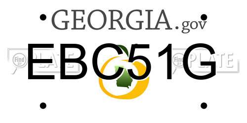 EBC51G Georgia License Plate