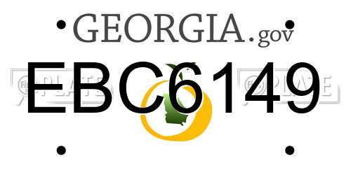 EBC6149 Georgia License Plate