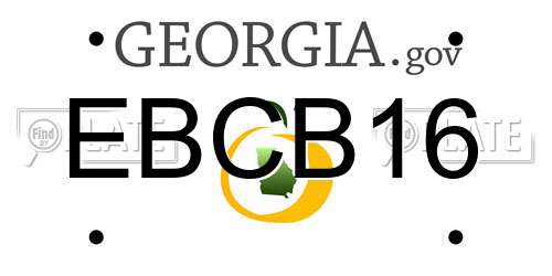 EBCB16 Georgia License Plate