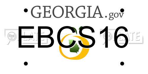EBCS16 Georgia License Plate