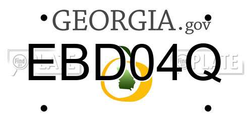 EBD04Q Georgia License Plate