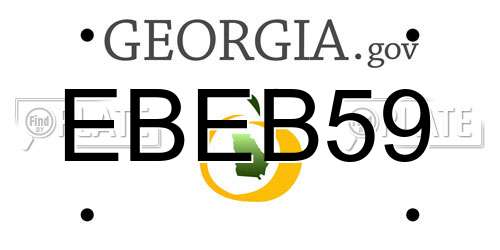 EBEB59 Georgia License Plate