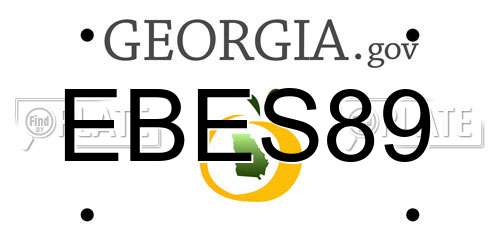 EBES89 Georgia License Plate