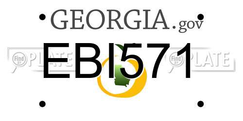 EBI571 Georgia License Plate