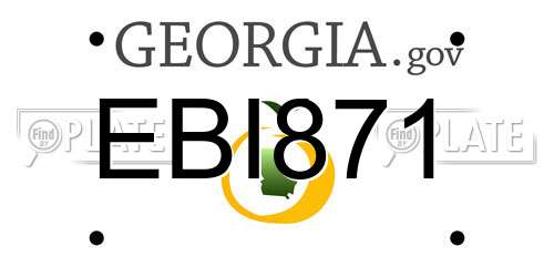 EBI871 Georgia License Plate