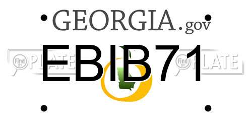 EBIB71 Georgia License Plate
